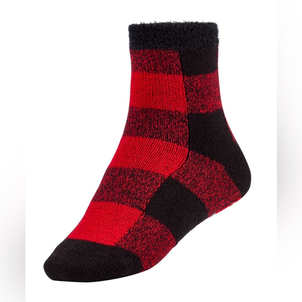 Northeast Outfitters Youth Cozy Cabin Buff Check Aloe Infused Socks